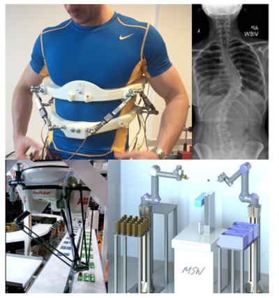 Robotic rehabilitation and manufacturing. Images: Xuping Zhang, AU.